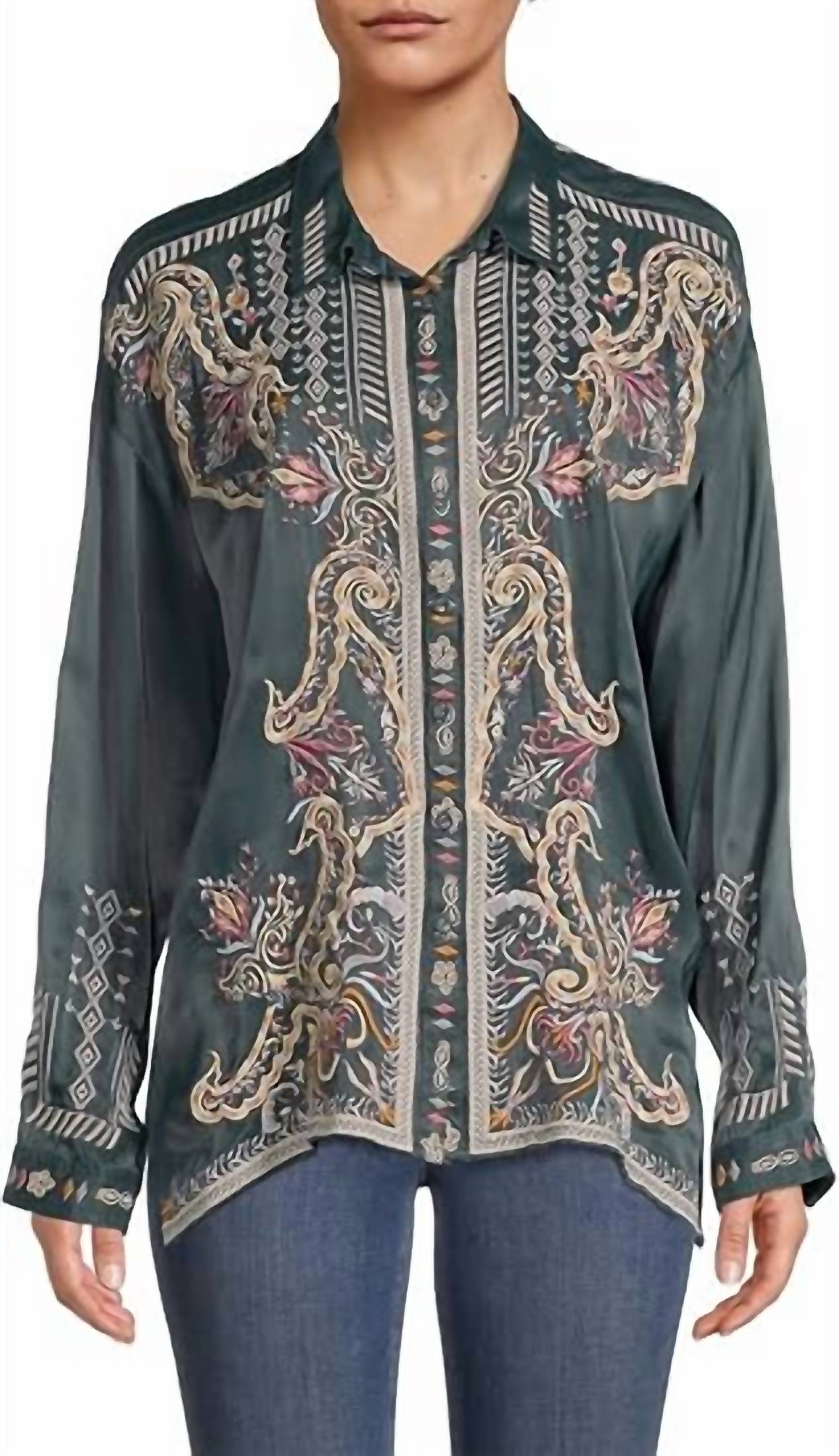 Johnny Was - Women's Tandit Embroidered Blouse