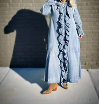 Jaded Gypsy - A Ruffle In Time Denim Dress