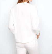 Charlie B - Rounded Hem Cotton Sweater