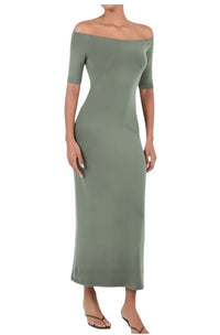 Anemos - Carolyn Off-the-shoulder Jersey Midi Dress
