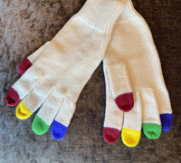 Sweet Turns - Women's Rainbow Texting Knitted Glove