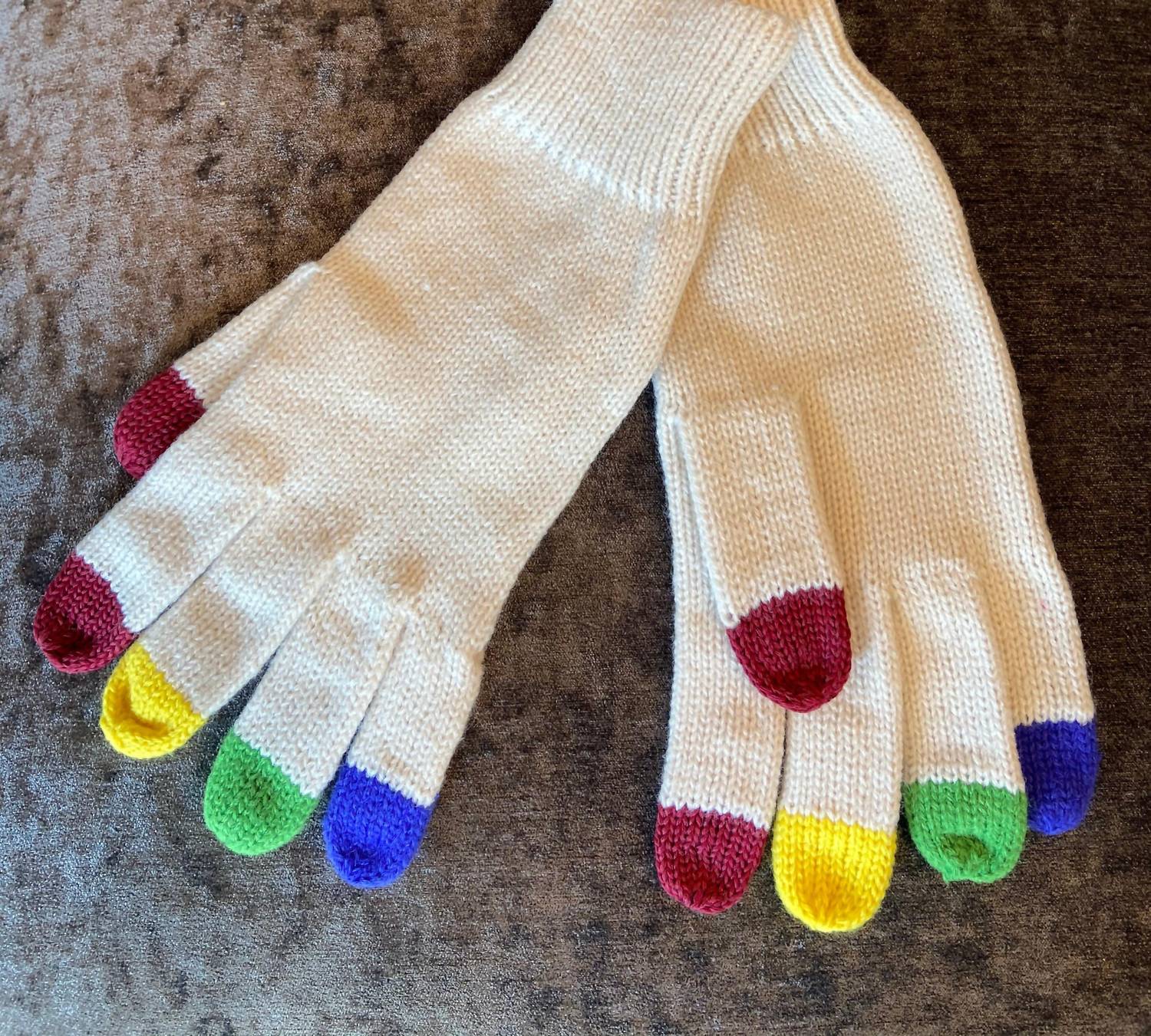Sweet Turns - Women's Rainbow Texting Knitted Glove