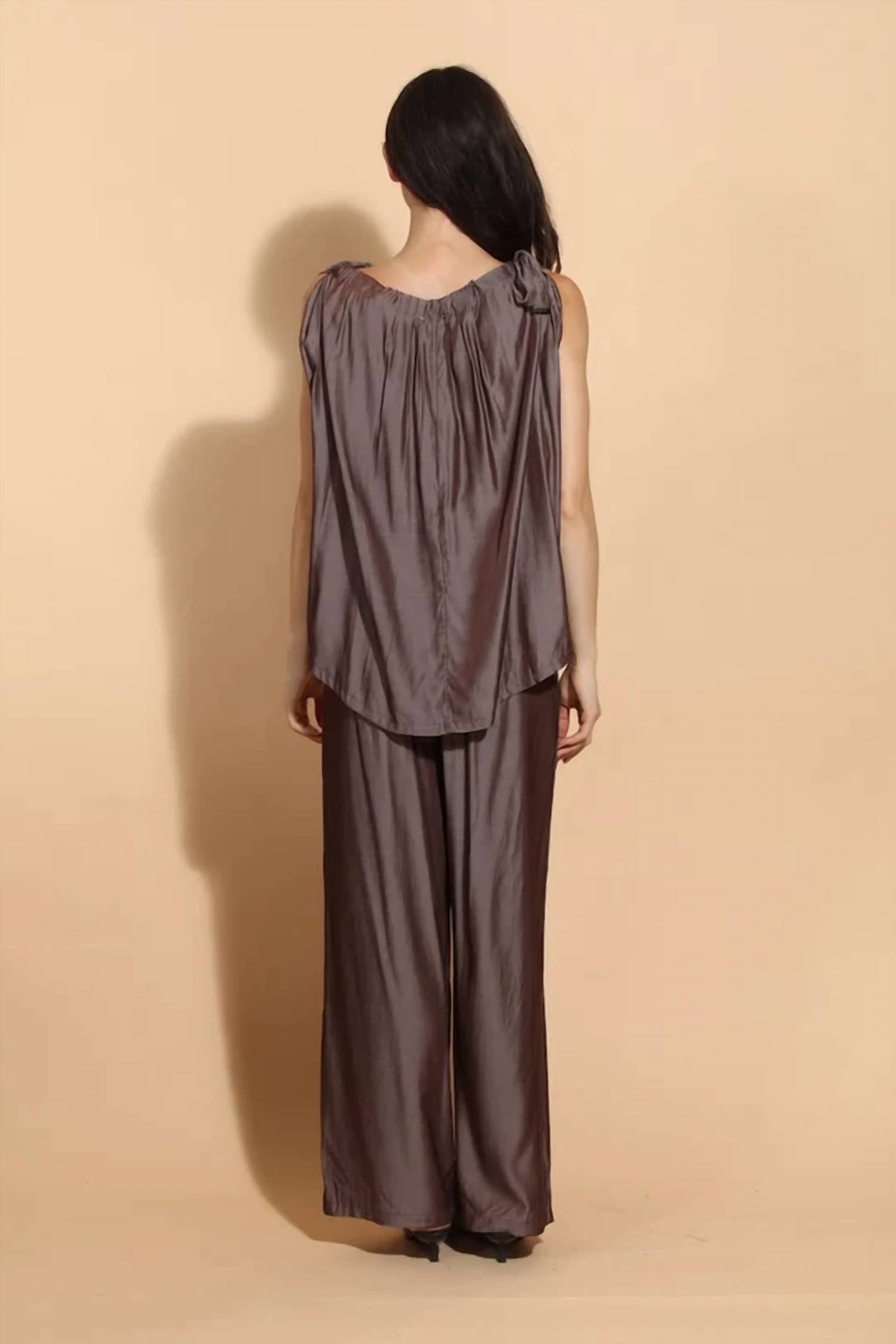 Jessie Liu - Elastic Waist Wide Leg Pants