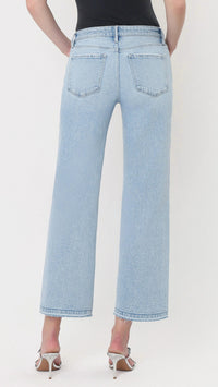 Vervet By Flying Monkey - Mid Rise Crop Slim Wide Leg Jeans