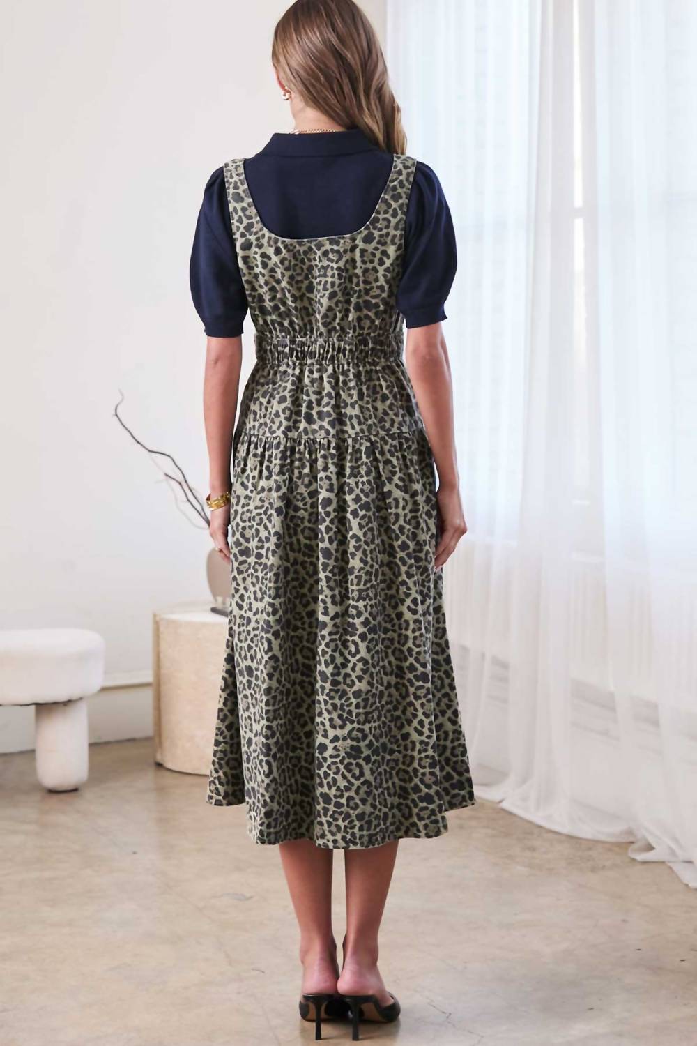 Current Air - Button Front Sleeveless Midi Dress