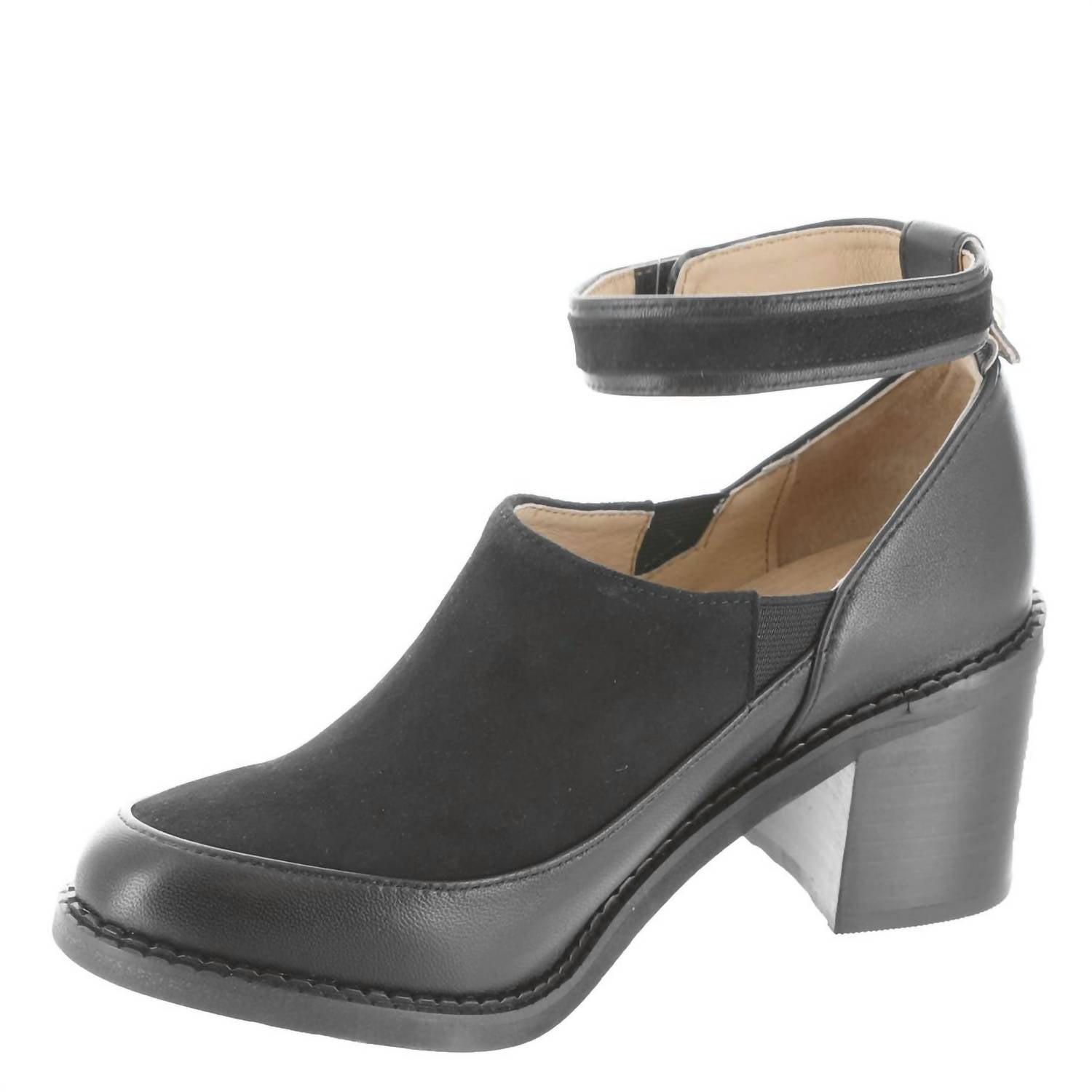 All Black - Women's Little Buckle Shootie