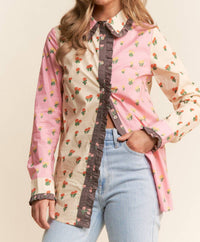 J.Nna - Annie Printed Button-Up Top