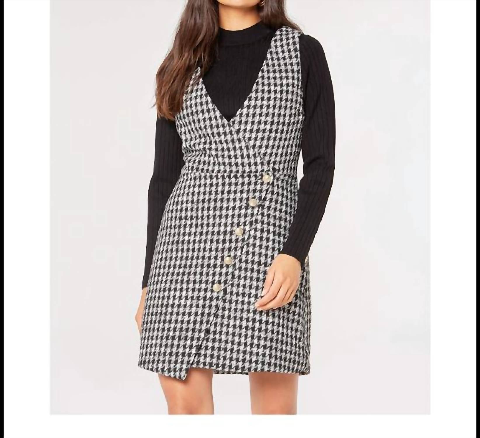 Houndstooth Mini Dress