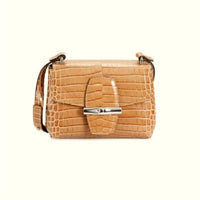 Longchamp - Women's Croc-embossed Leather Crossbody bag