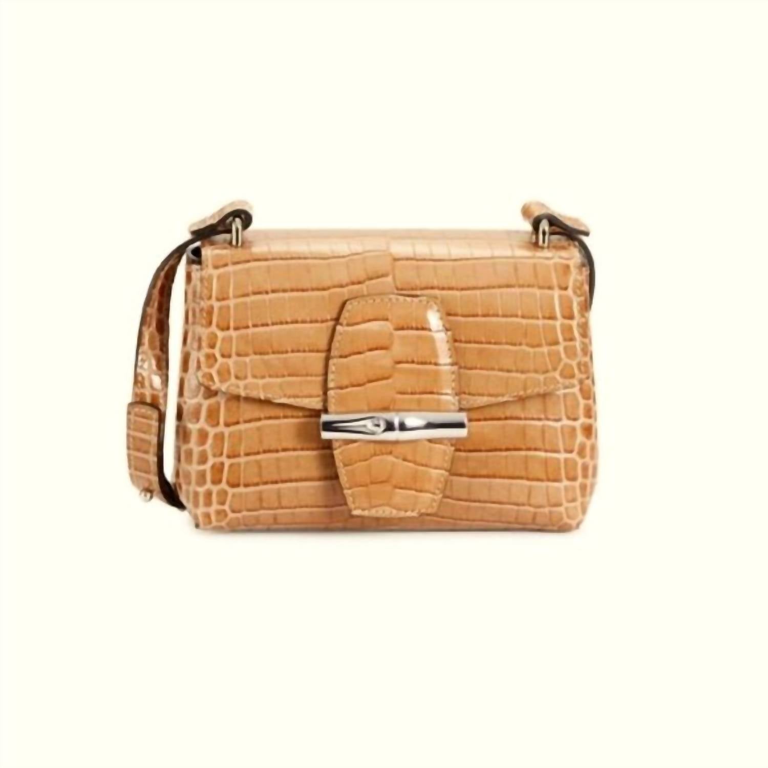 Longchamp - Women's Croc-embossed Leather Crossbody bag