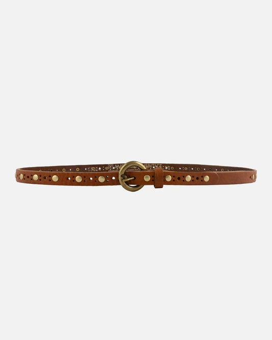 Amsterdam Heritage - Women's Chloe Vintage Studded Skinny Belt