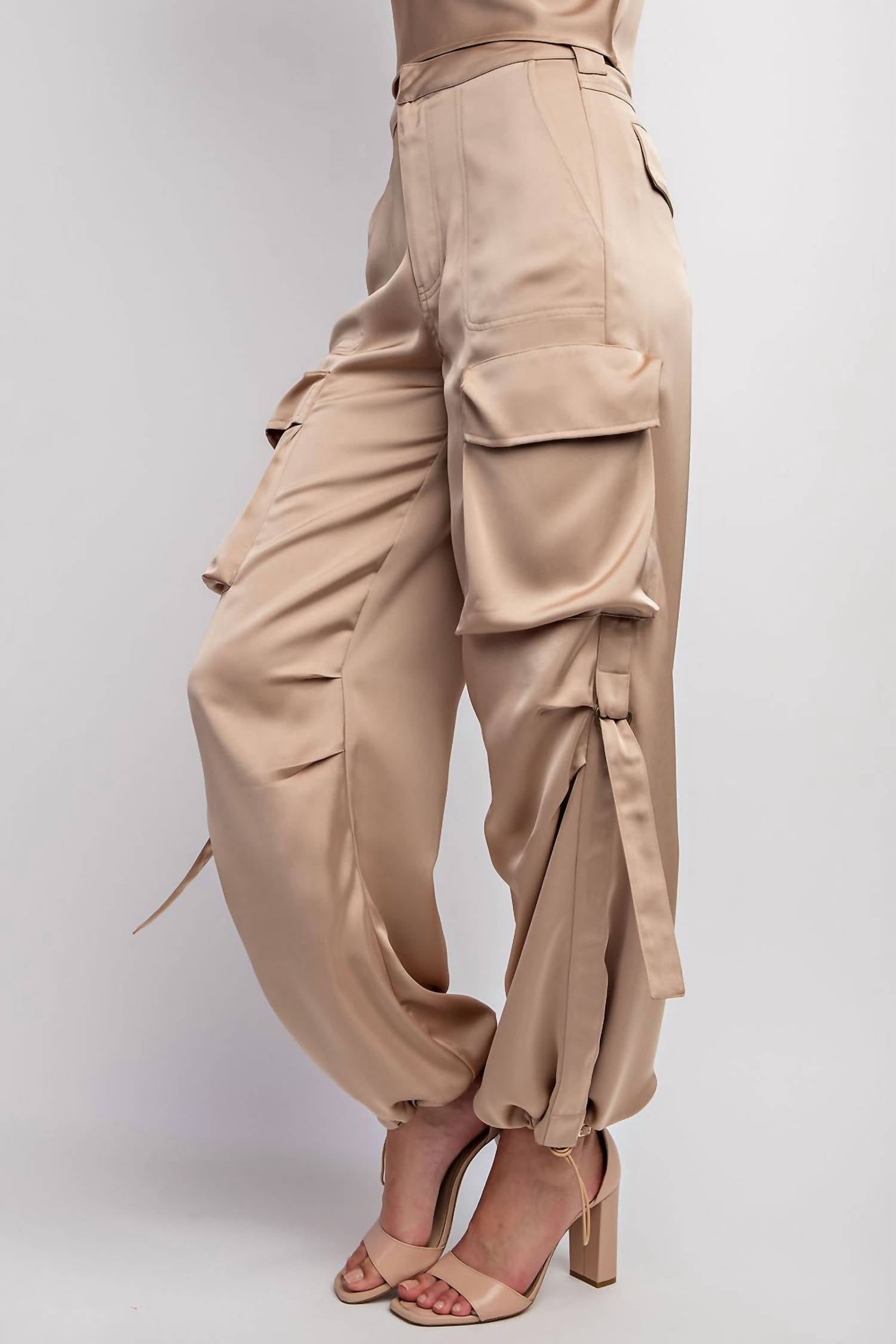 Edit By Nine - Satin Cargo Pants