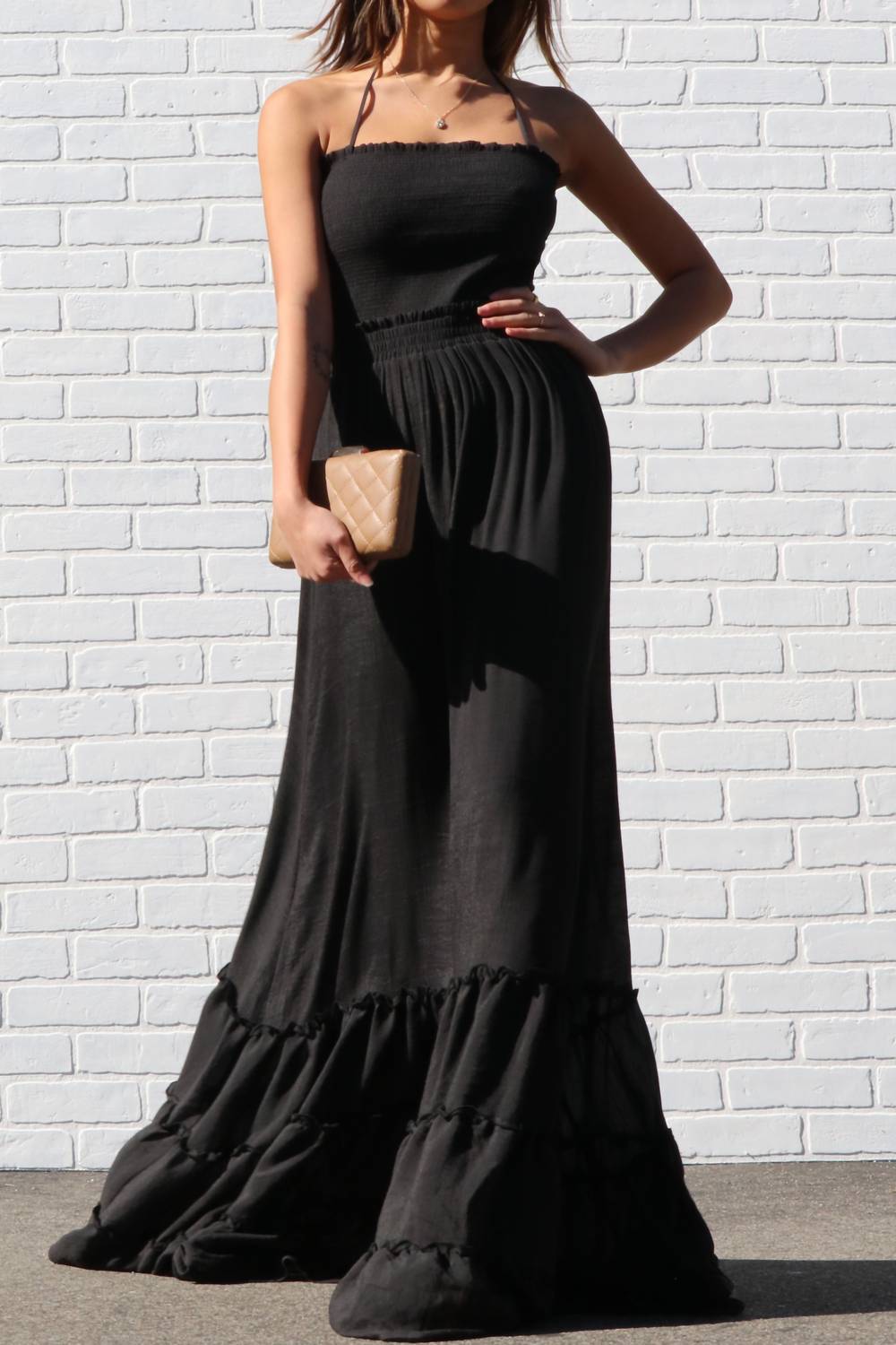 Dress Day - Maxi smock top dress with strappy back