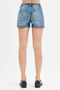 Risen - Low Rise Patched Pocket Shorts