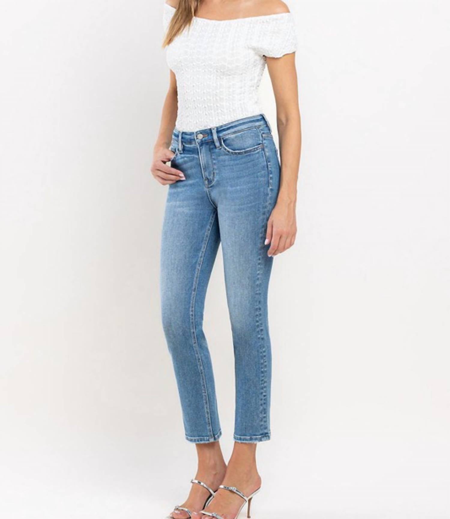 Vervet By Flying Monkey - Raven High Rise Slim Straight Jeans