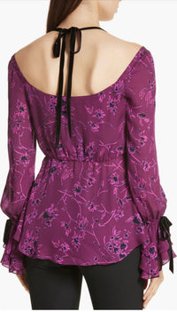 Cinq A Sept - Mabel Floral Print Silk Top