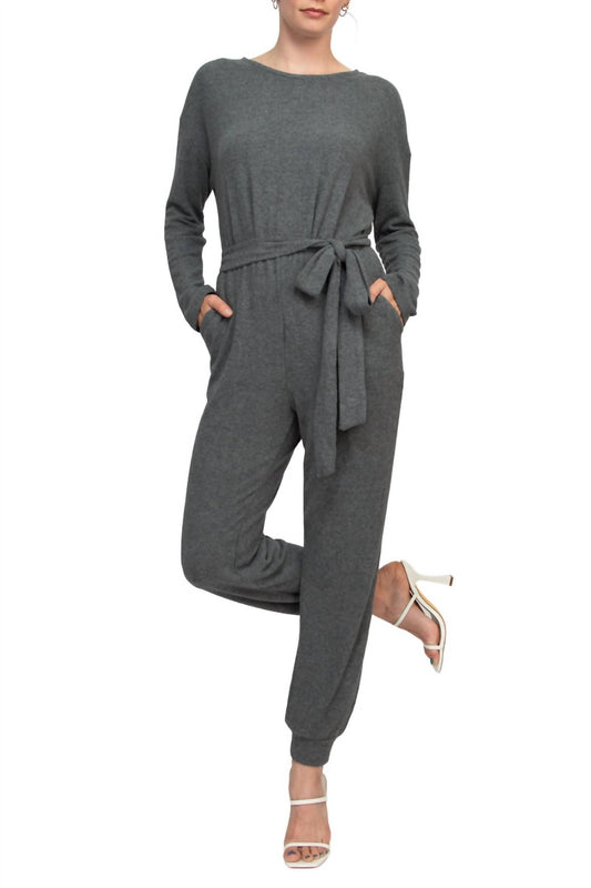 Philosophy - Crew Neck Dolman Long Sleeve Jumpsuit