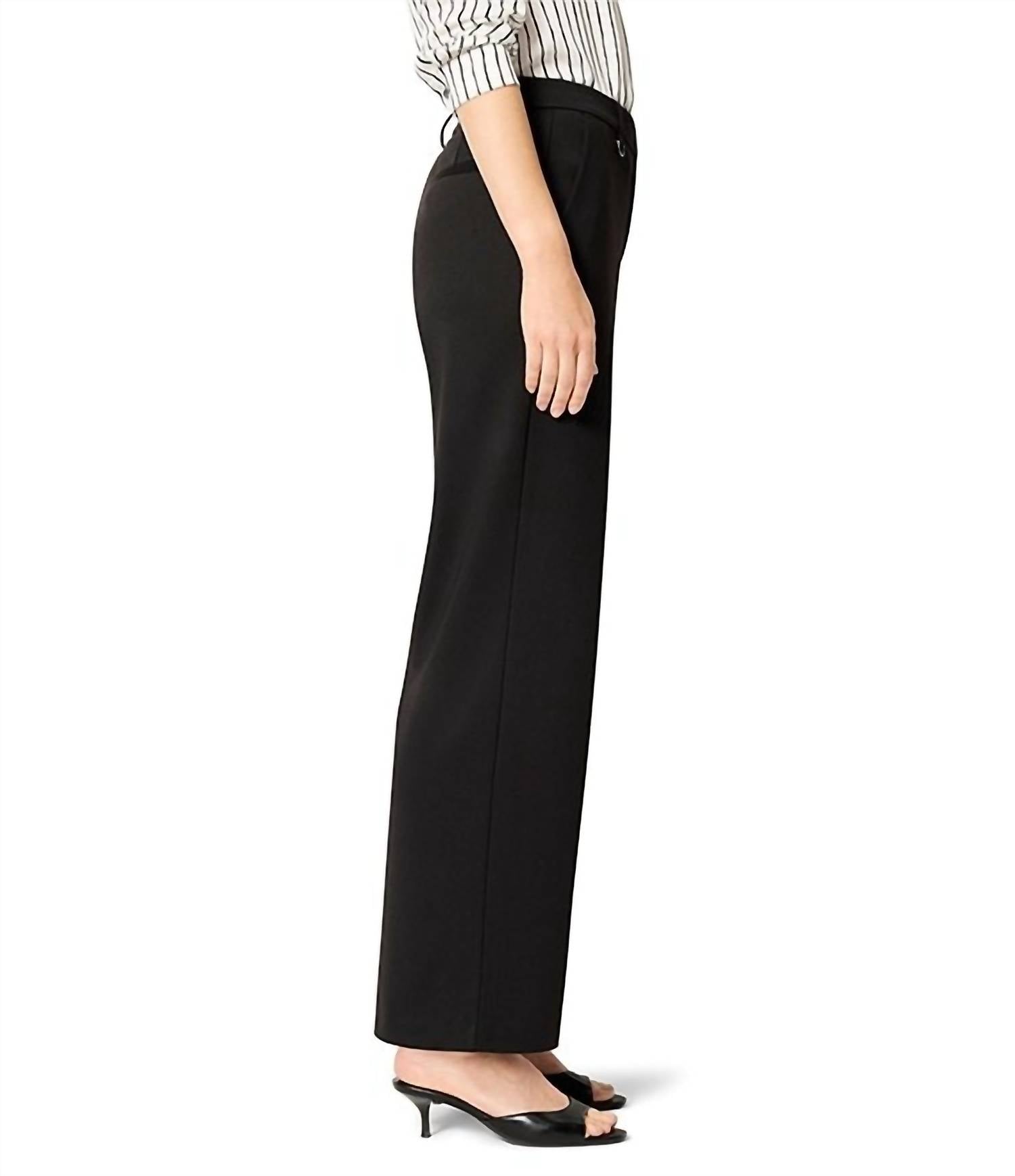 Nic + Zoe - Lenox Ponte Buckle Wide Leg Pants