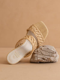 Oasis Society - Women's Barbara Woven Double Band Heel Sandal
