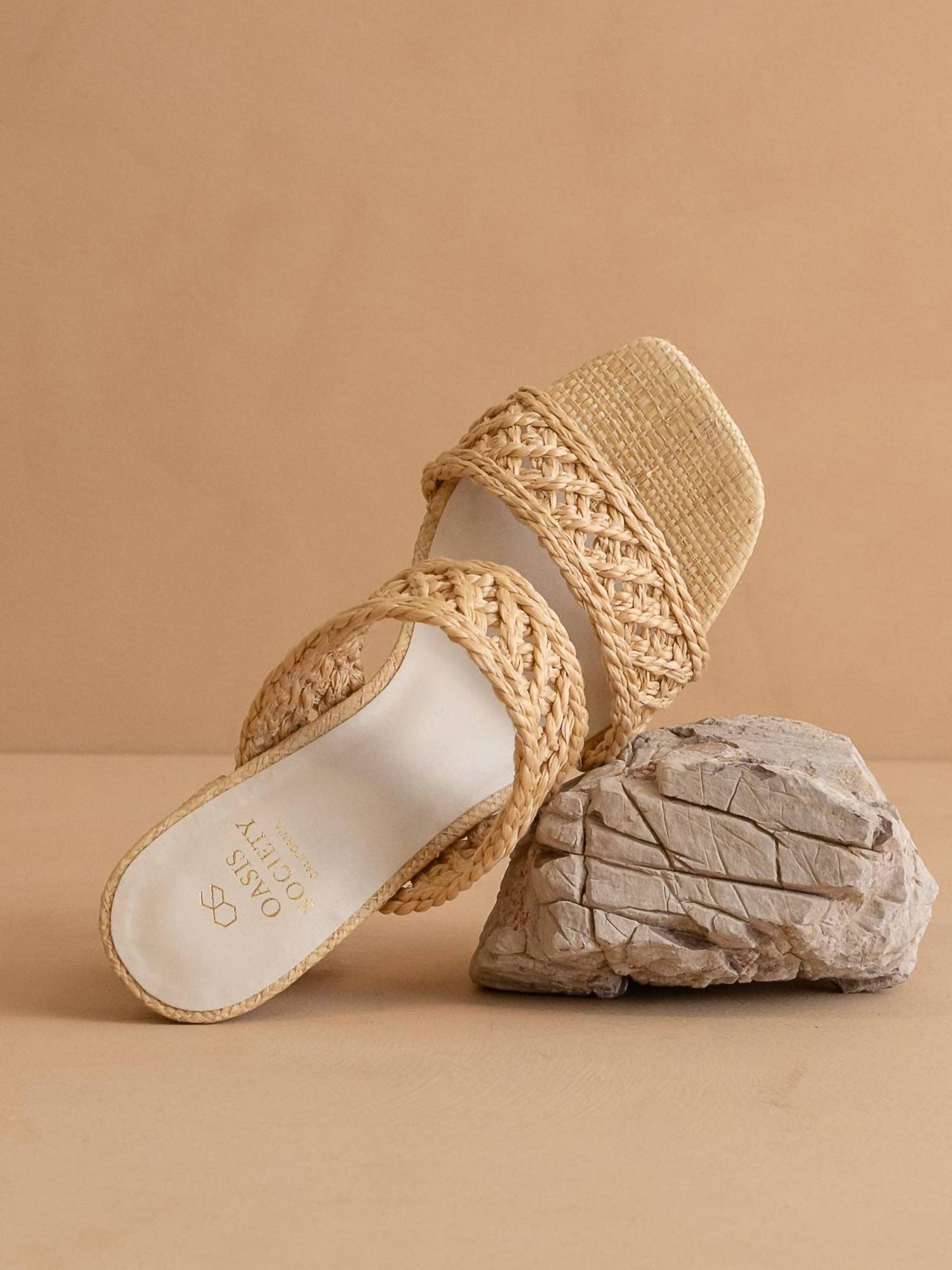 Oasis Society - Women's Barbara Woven Double Band Heel Sandal