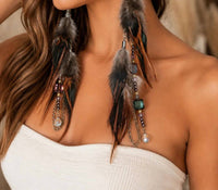 A Rare Bird - Women's Statement Feather Earrings