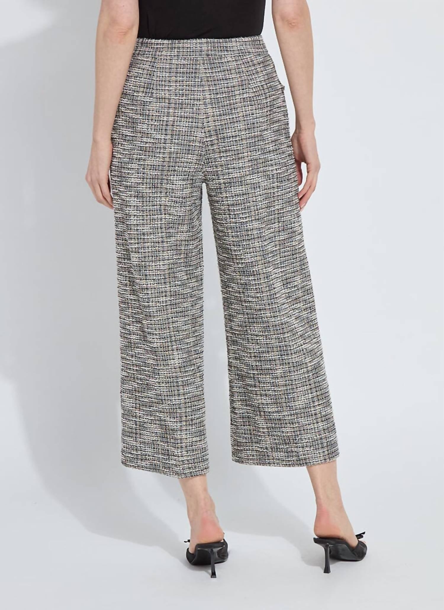 Lysse - Charlotte Ankle Length Tweed Palazzo Pants