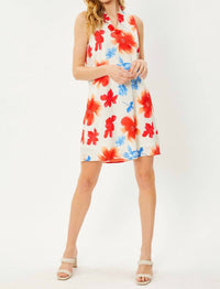 Sleeveless Ruffled V Neck Dress With Lining