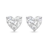 Diana M Jewels - Women's Heart Lab-grown Diamond Stud Earrings (12.00 Tcw) - Luxe