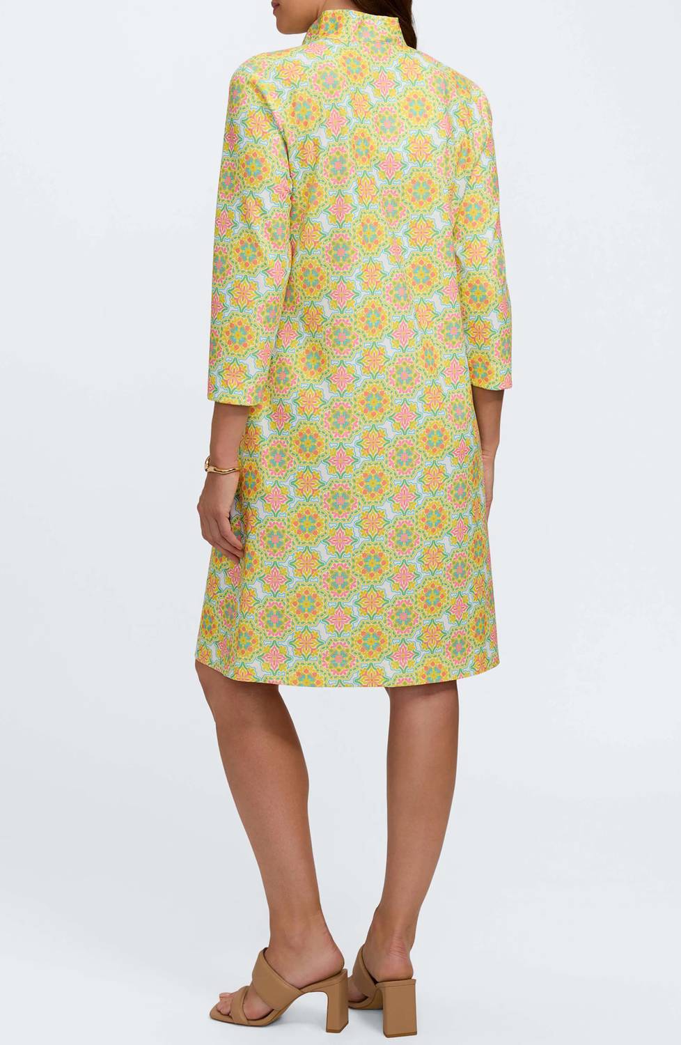 Foxcroft - Tammy Sicilian Tile 3/4 Sleeve Dress