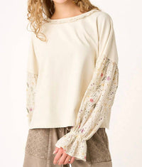 Mittoshop - Eyelet Long Sleeve Top