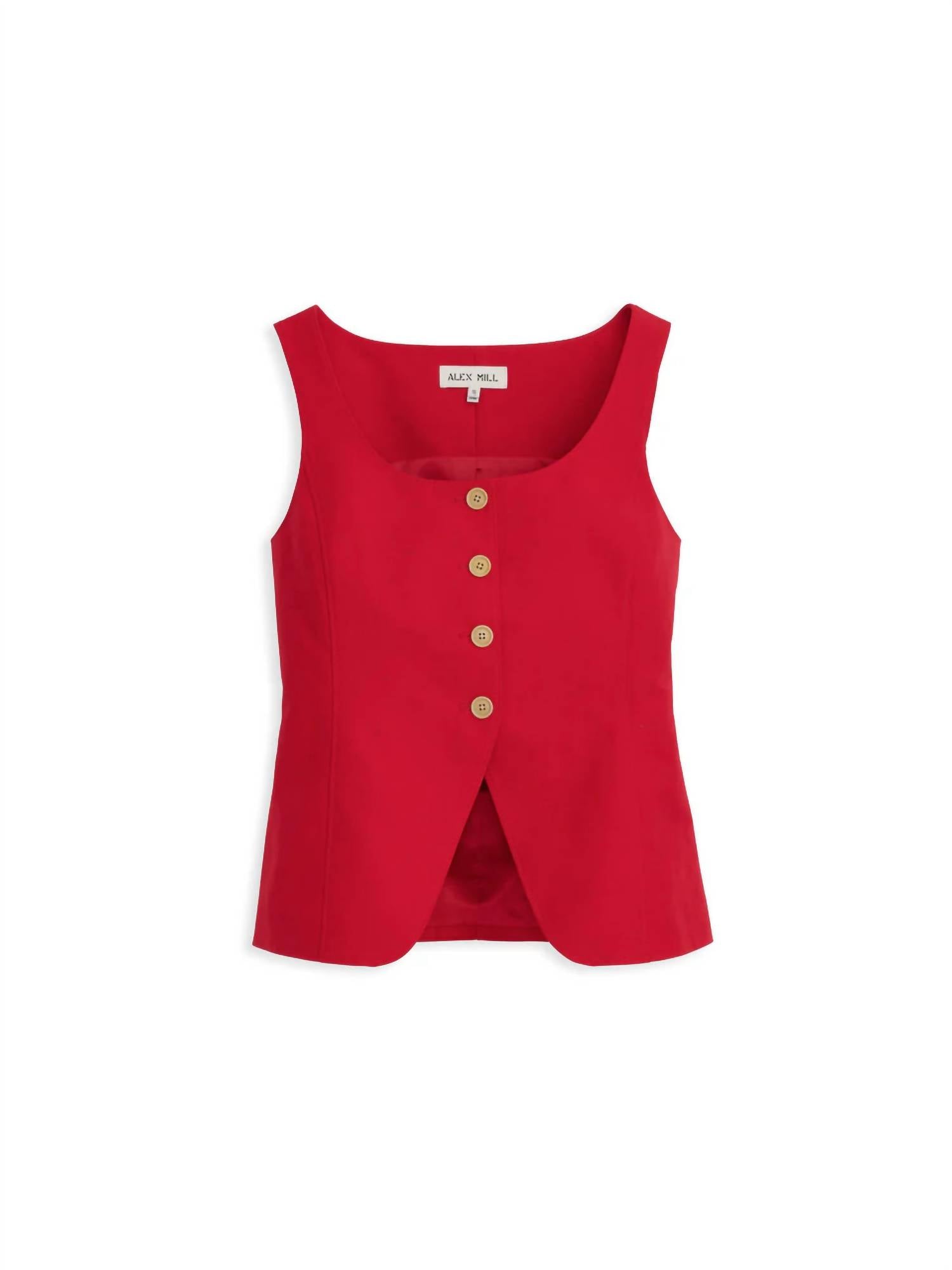 Alex Mill - Soho Scoop Linen Cotton Vest