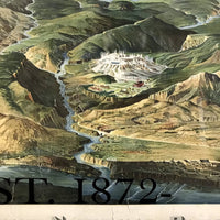 Second Chance Art & Accessories - Vintage 1904 Yellowstone National Park Framed Map