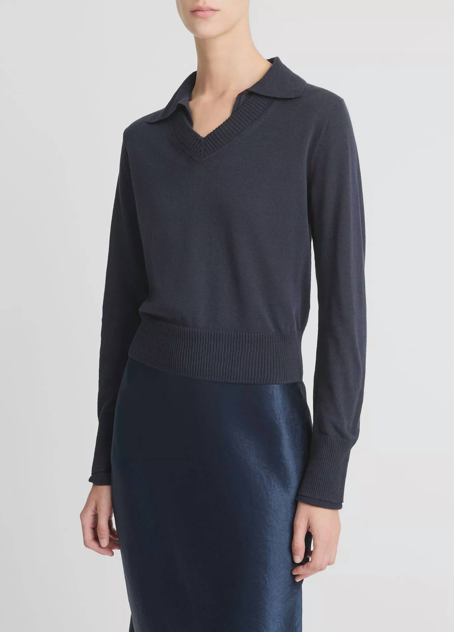 Vince - Italian Cotton-blend Double-layer Sweater