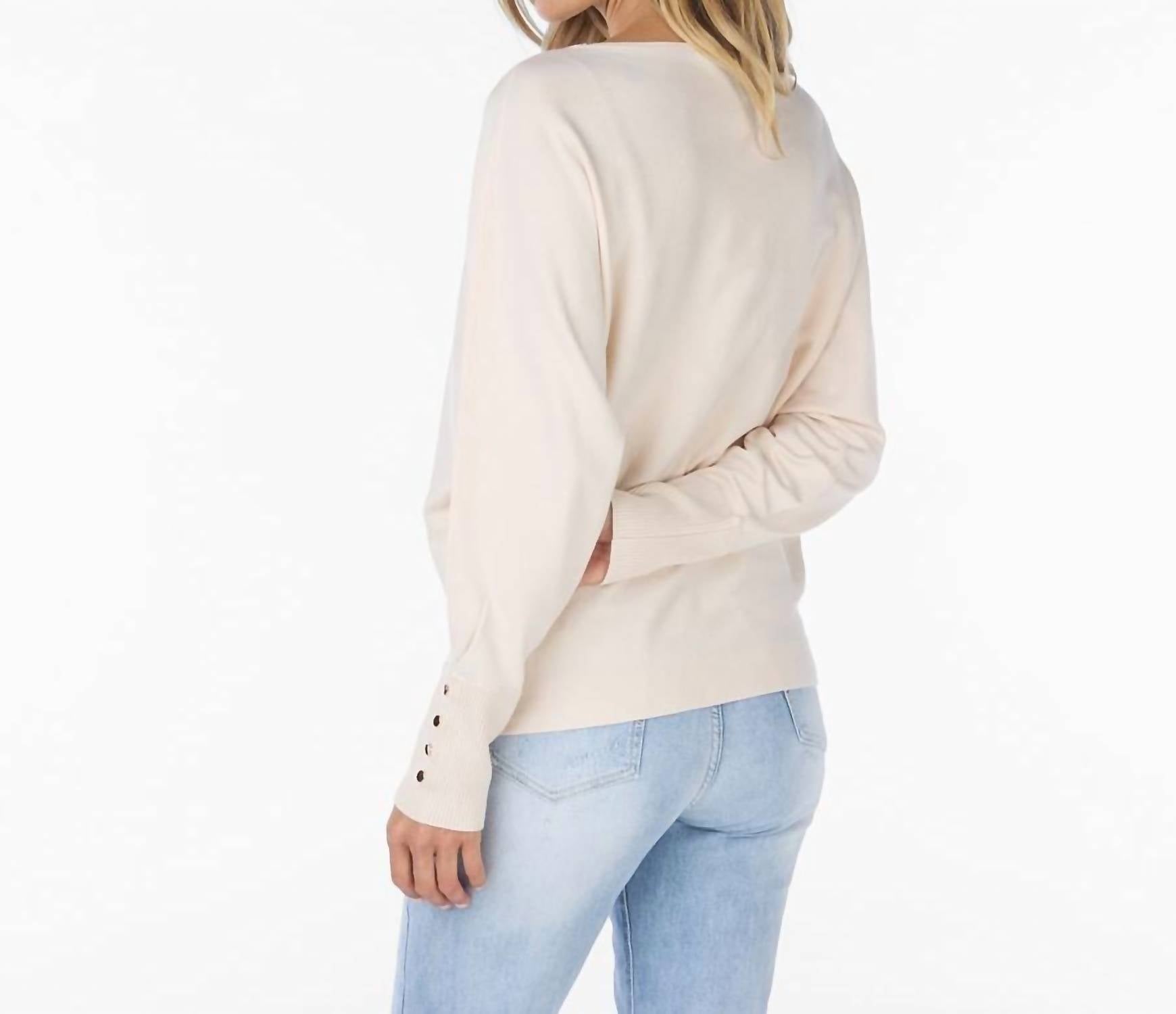 Esqualo - Batwing Buttoned Sweater