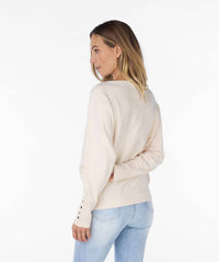 Esqualo - Batwing Buttoned Sweater