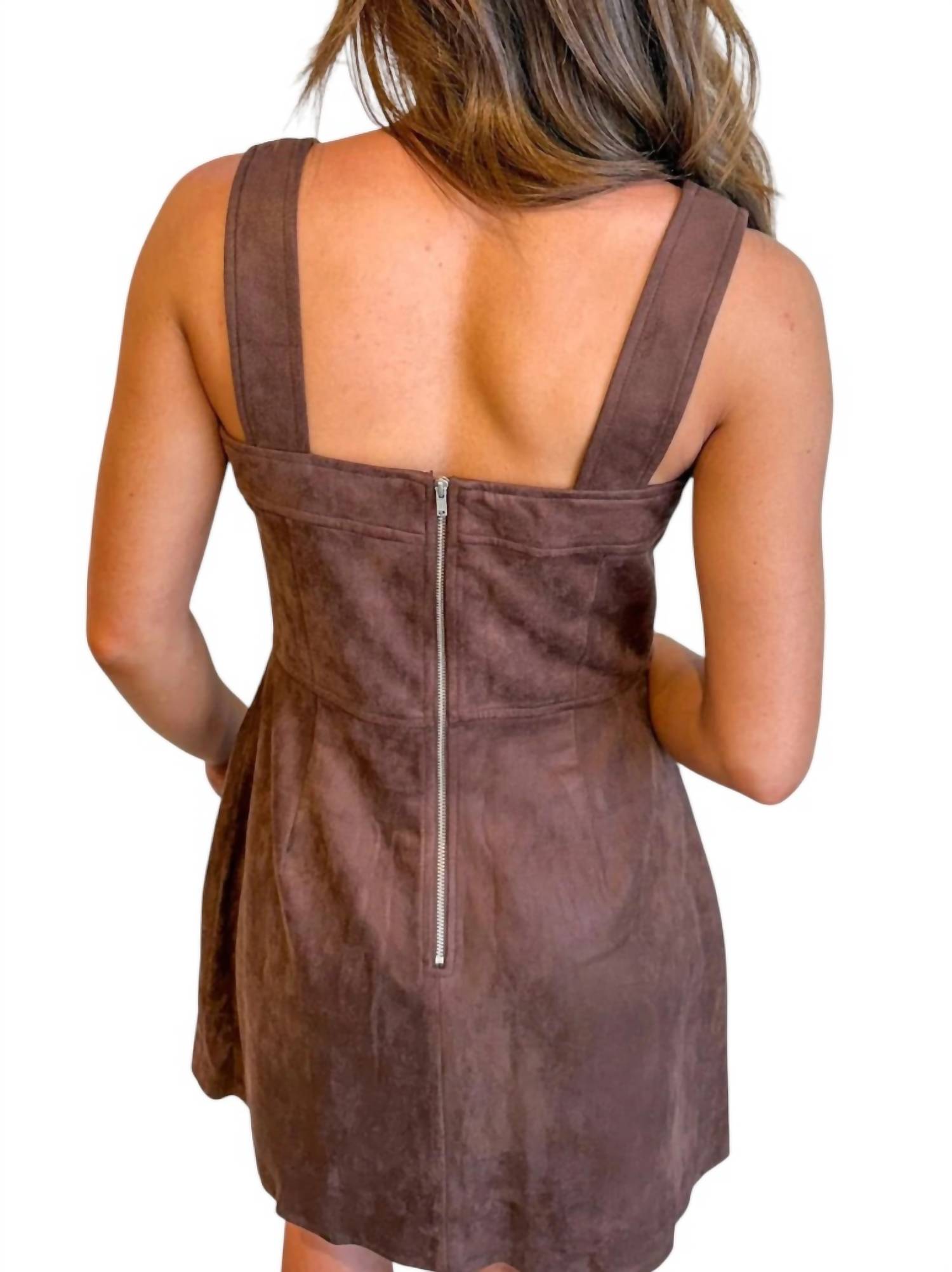 Day + Moon - Becca Suede Mini Dress