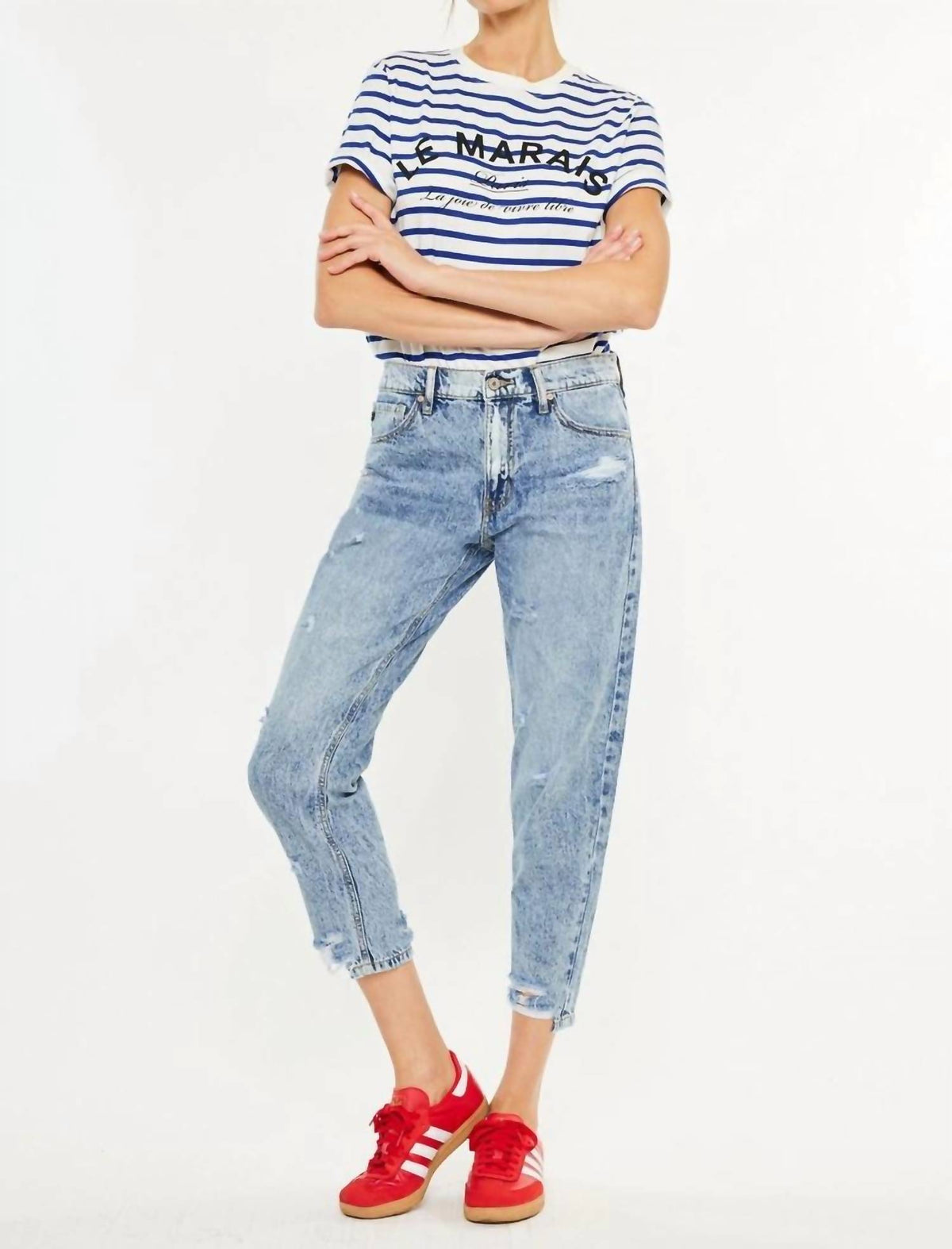 Kancan - High Rise Ankle Mom Jeans