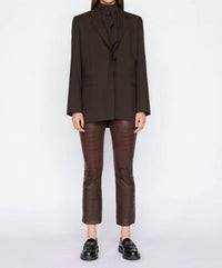 Frame - Women's Leather Le Crop Mini Boot Pants