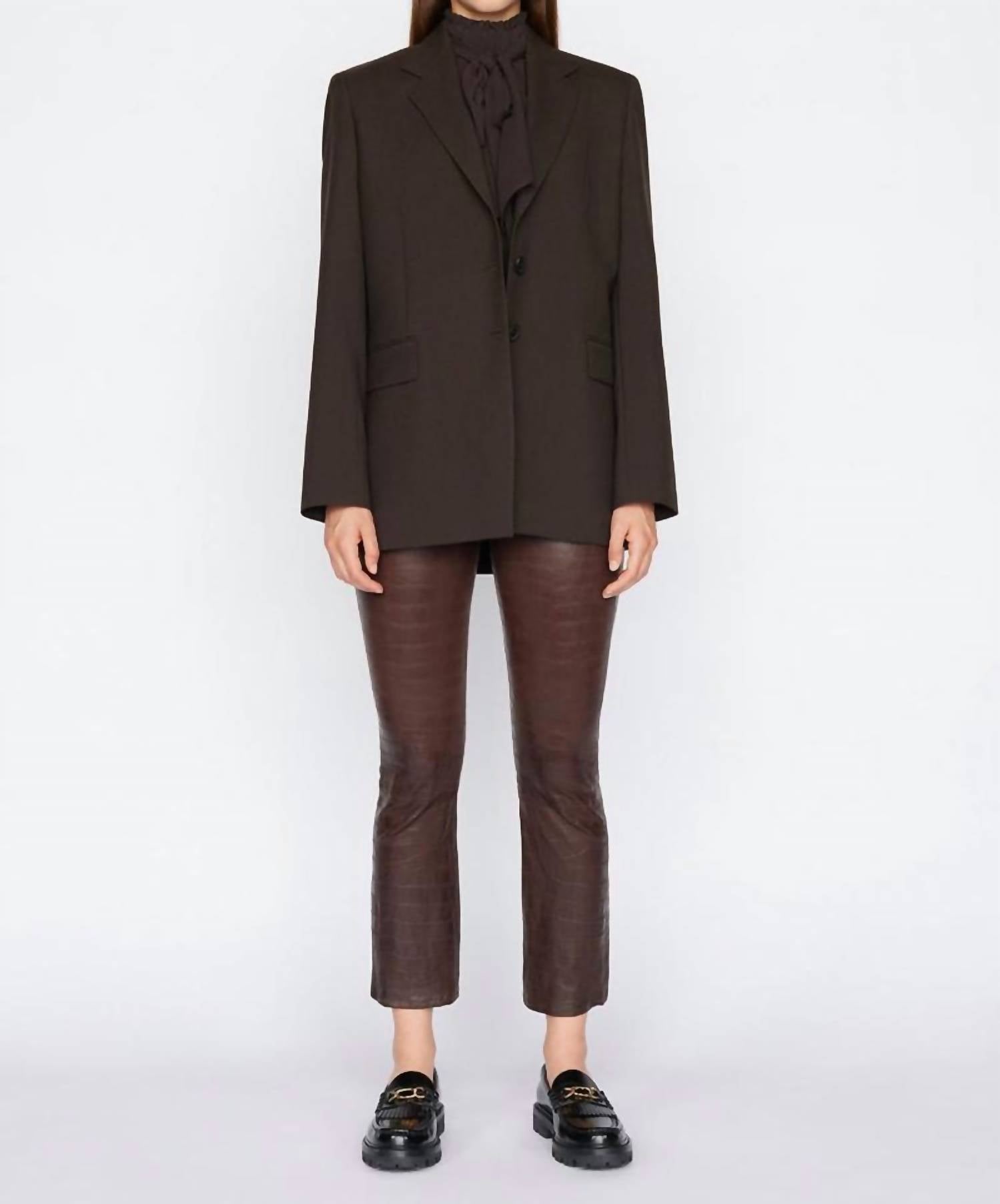 Frame - Women's Leather Le Crop Mini Boot Pants