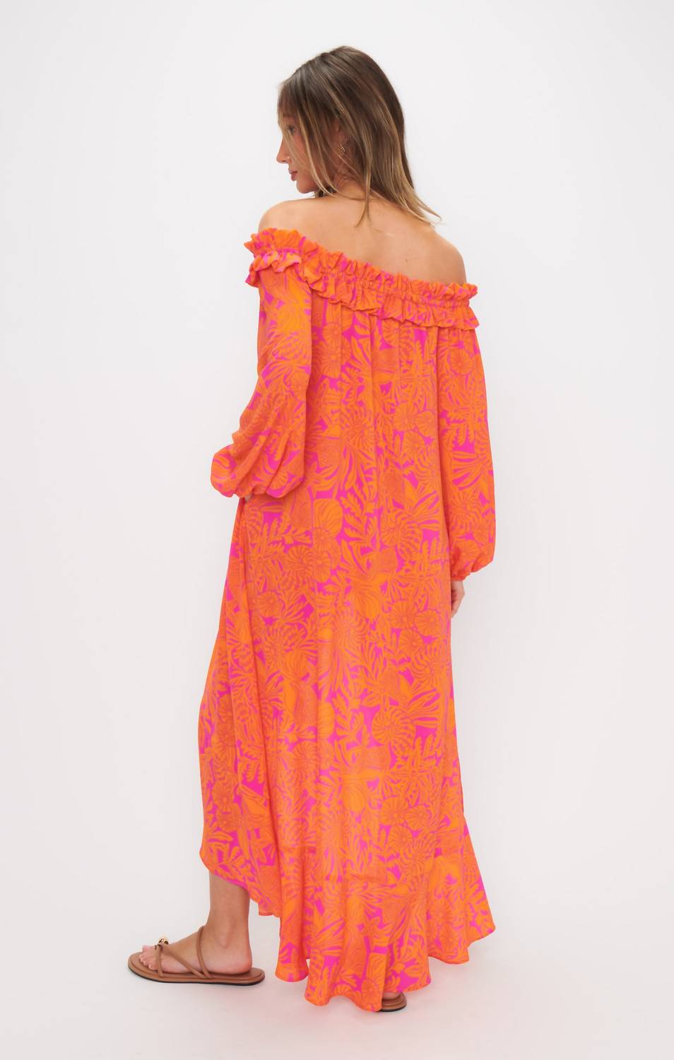 Show Me Your Mumu Bobbi Maxi Dress in fuchsia shells - women's dress - alternate view