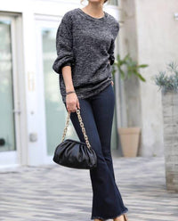 Zenana - Melange Crewneck Sweater