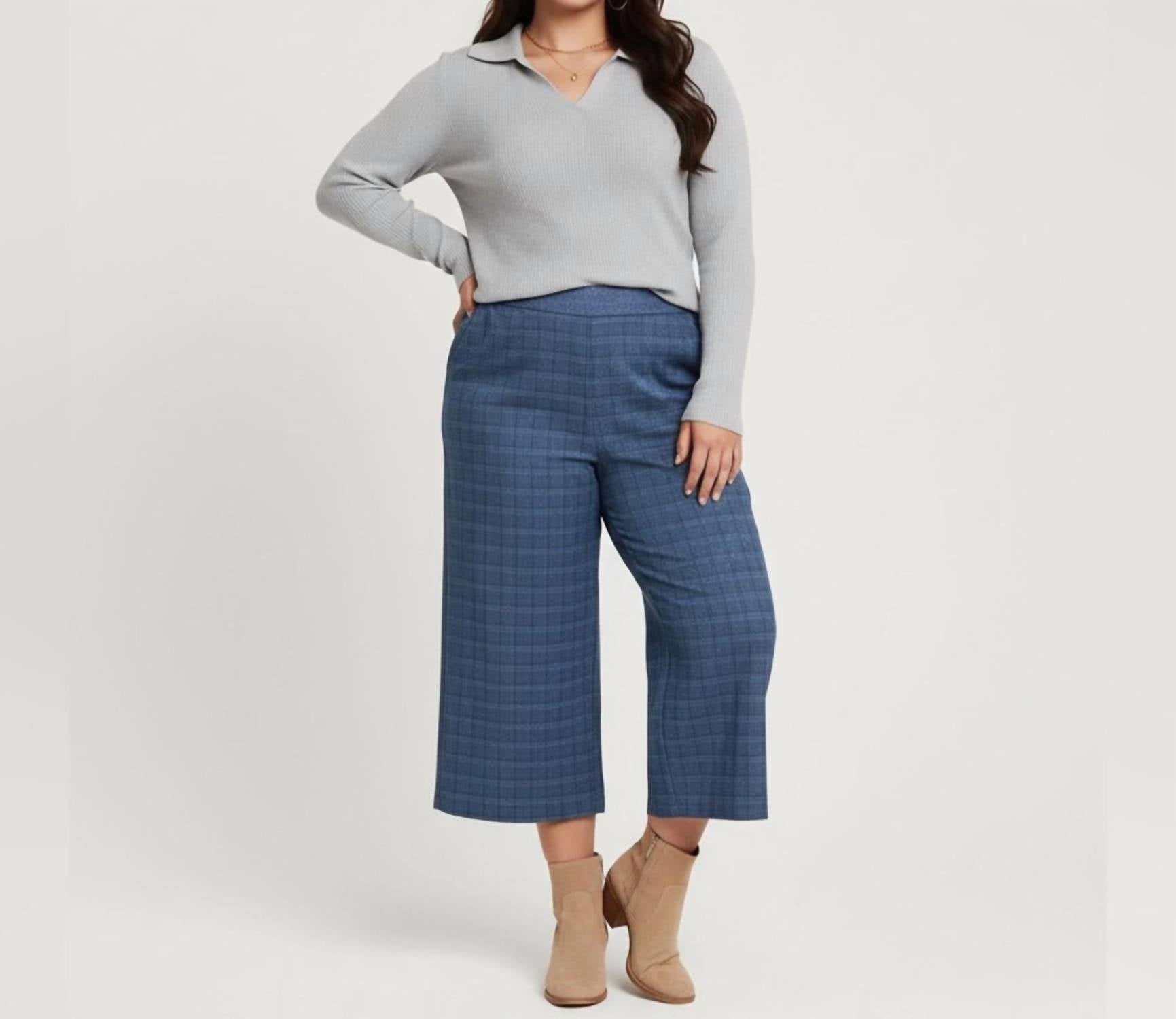 Vince Camuto - Checkered Wide-leg Pants