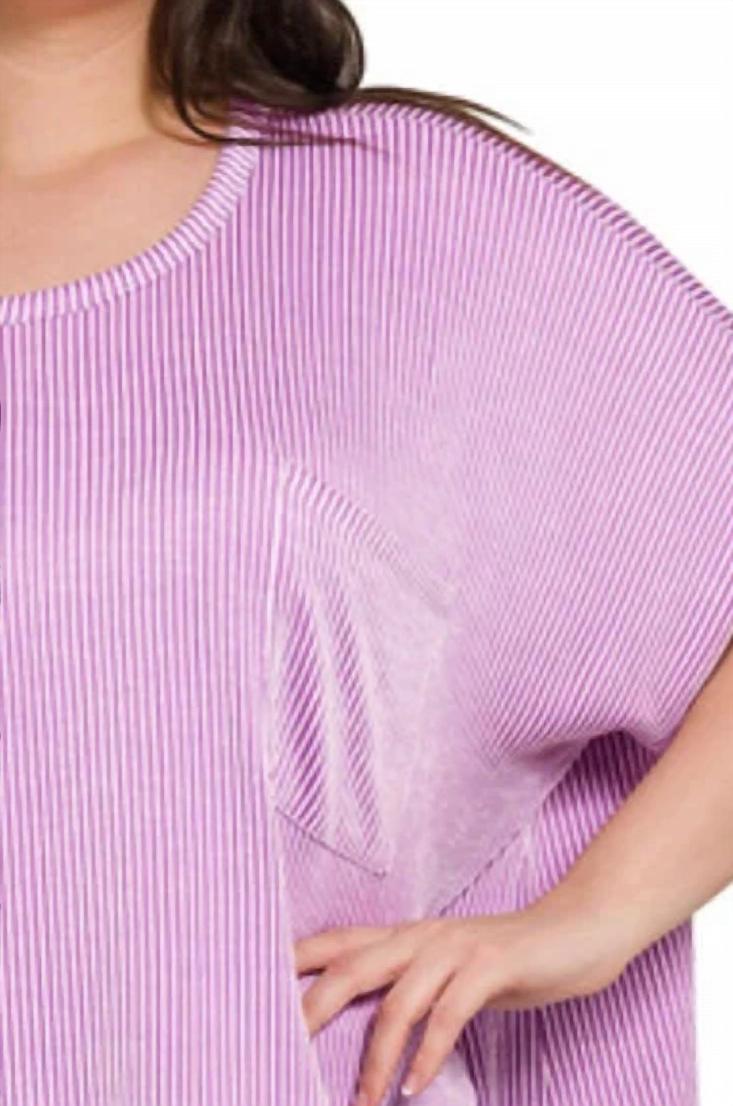 Zenana - Relaxing Ribbed Tee - Plus