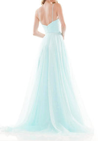 Colors Dress - Glitter Mesh A-line Long Dress