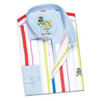 Eight X - Men's Frog Stripe Sampler Button Down Shirt