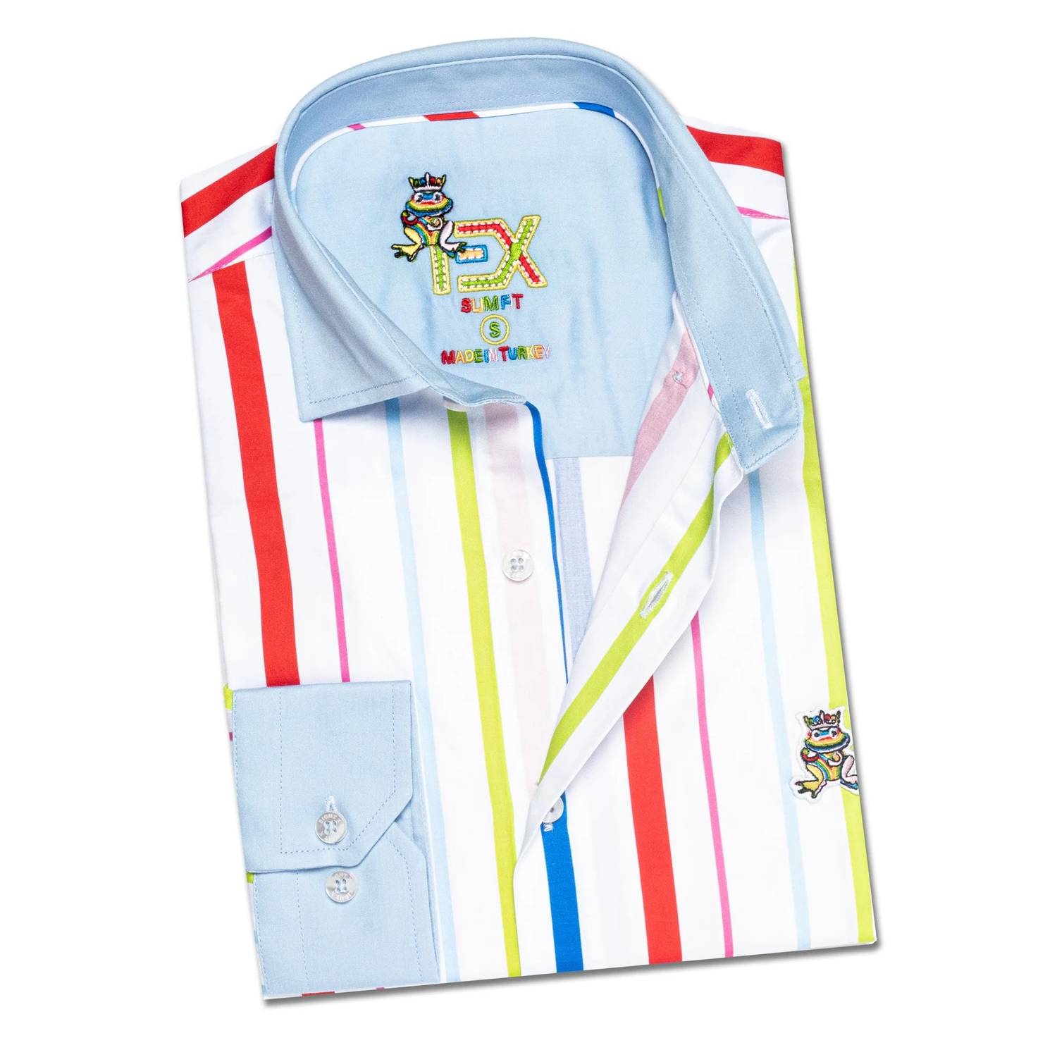 Eight X - Men's Frog Stripe Sampler Button Down Shirt