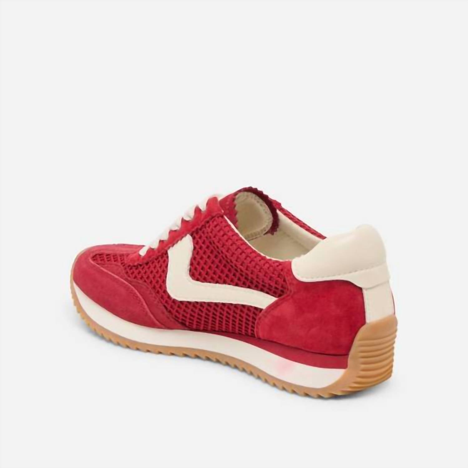 Dolce Vita Women's B.ntcd Mesh Lace Up Sneakers in crimson - women's sneaker - view 4