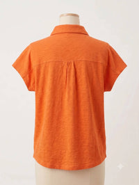 Elliott Lauren - Button Front Tee With Collar