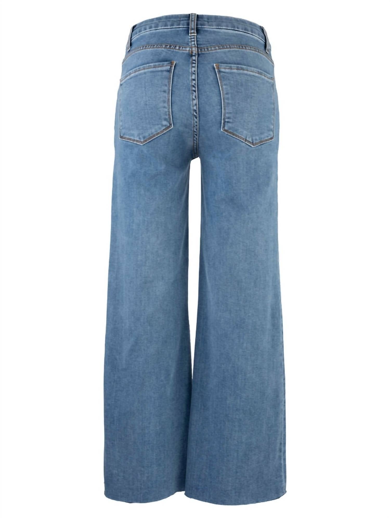 KUT FROM THE KLOTH Meg High Rise Wide Leg Front Pockets Jean in earn - women's jeans - alternate view