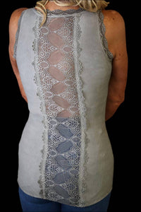 Look Mode Usa - Lace Back Tank Top